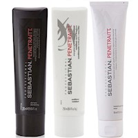Shampoo Reparador 250ml + Acondicionador + Mascarilla Sebastian Penetraitt